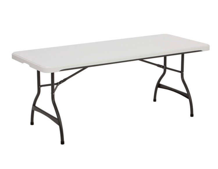 6' Folding Table - White