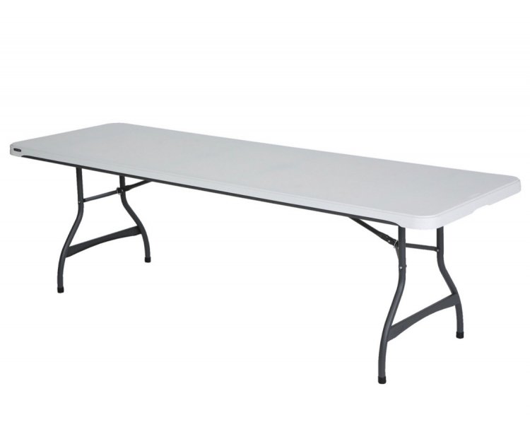 8' Folding Table - White