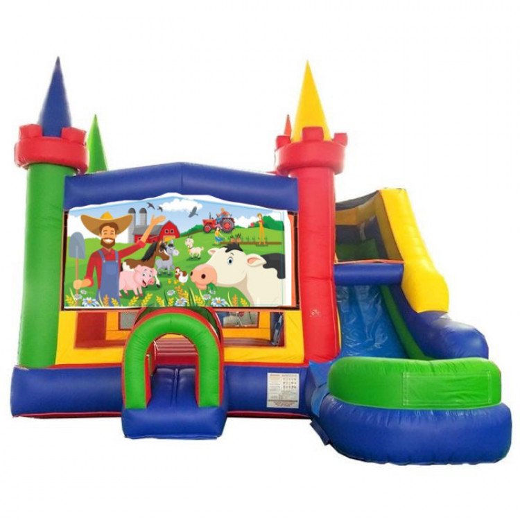 Fun Farm Theme Castle Bounce Combo