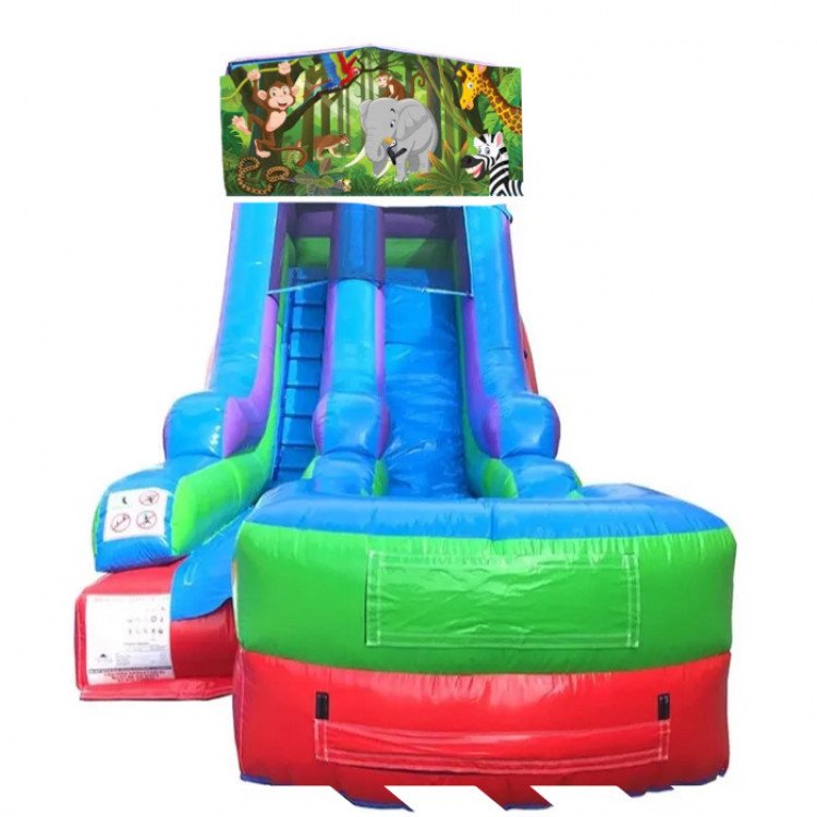 Jungle Theme 15' Modular Water Slide