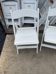 Premium White Padded Chair